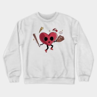 Retro Baseball Heart Shirt, Baseball Valentines Day Gift Crewneck Sweatshirt